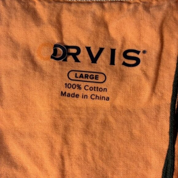 Orvis Womens Orange Full-Zip Lightweight Hoodie, Side Pockets - Picture 7 of 10